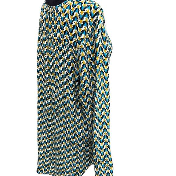 Hinge long sleeve blouse, printed, women's size M - Picture 3 of 7